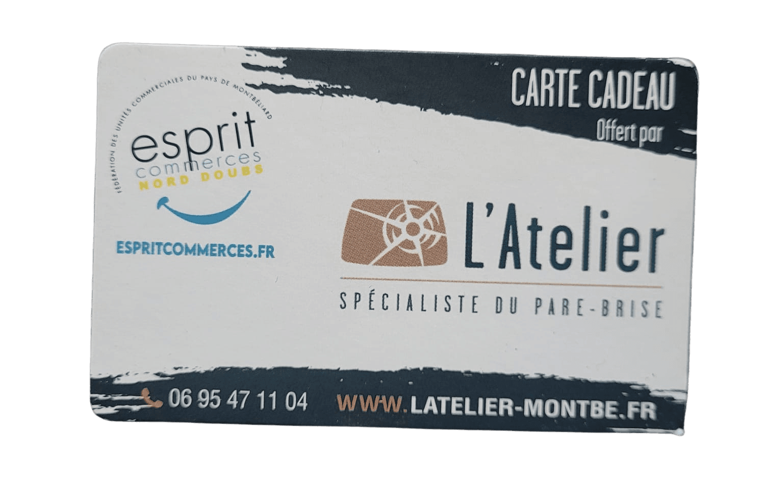 Carte cadeau Esprit Commerces offerte par L'Atelier Pare-Brise